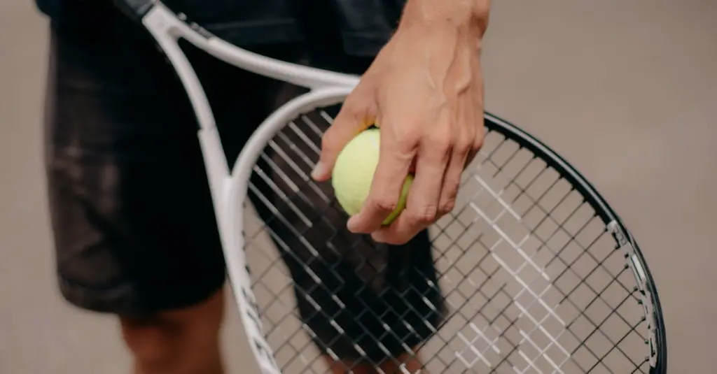 Close-up of a tennis scoreboard showing a tight set score, match clock visible, stadium atmosphere, photorealistic stock photo style