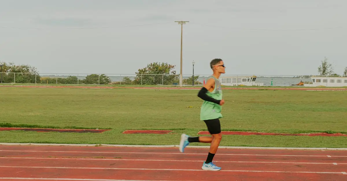 Side-by-side comparison of two athletes: one running on an outdoor road in clean running gear, another inside a HYROX arena transitioning from a sled push to running, functional fitness equipment visible, realistic stock photo style