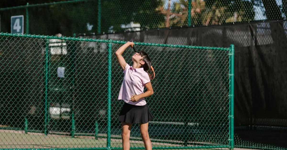 Slow motion freeze frame of a professional tennis player hitting a serve, extreme close-up on racket grip and wrist rotation at point of contact, stadium background with blurred crowd, dramatic lighting, photorealistic sports action