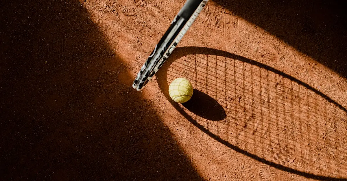 Professional male tennis player hitting a powerful forehand on a clay court during a Masters tournament, red clay dust flying, crowd in background, dramatic lighting, photorealistic sports action shot