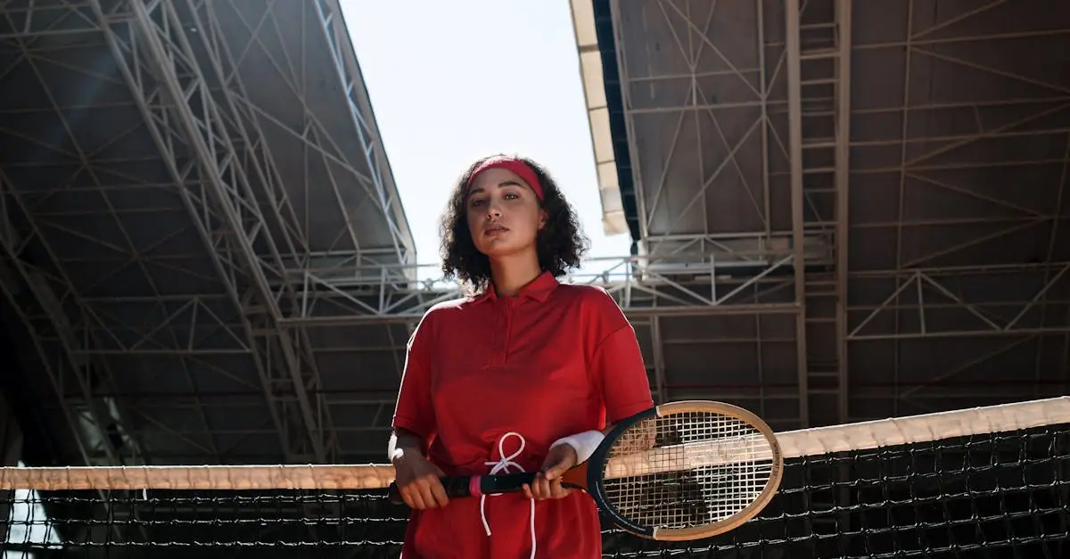 Side-by-side comparison of a female and male tennis player mid-rally on different Grand Slam surfaces, grass court and clay court, action shot, dynamic lighting, photorealistic sports photography